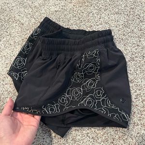 Lululemon Athletica Black and White Athletic Shorts